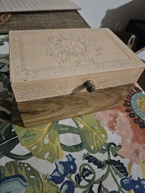 Pier 1 Wooden Jewelry Box